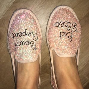 Espadrilles “eat sleep beach repeat”